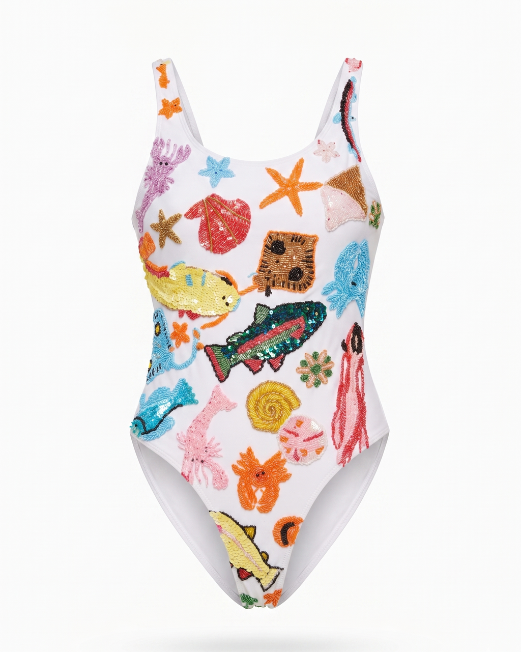 Sea Sparkle White Swimsuit