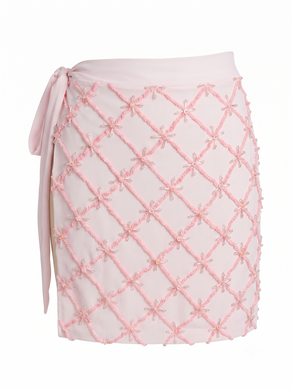 Mocha Stardust Embroidered Wrap Cover-Up