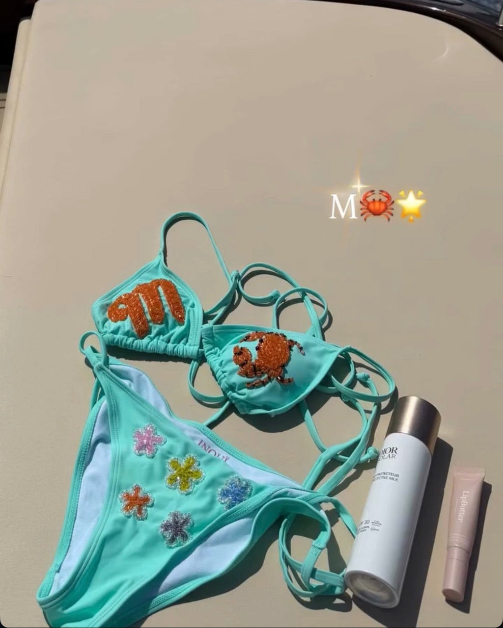 Mermaid " Letter " bikini with crab - Pre Order