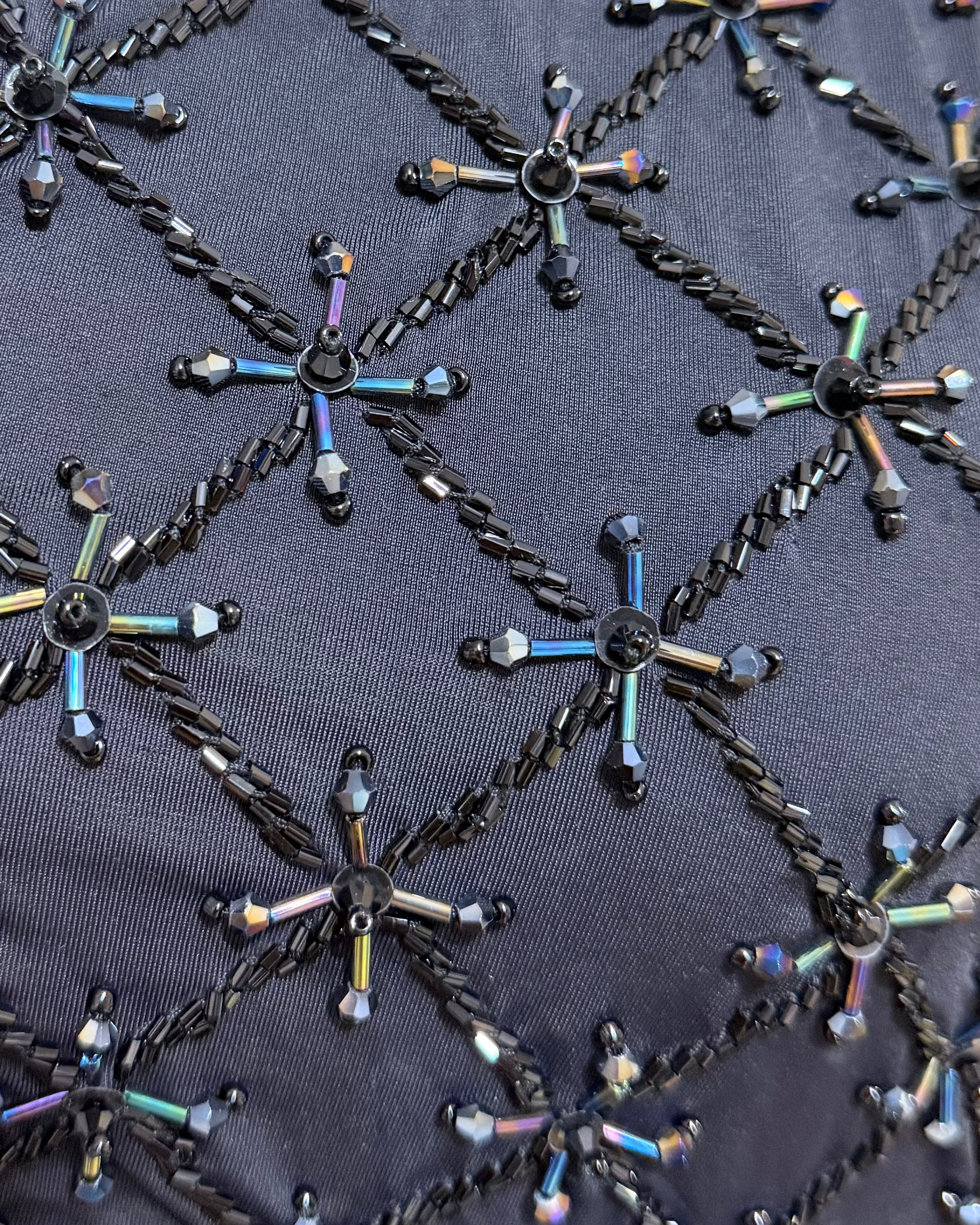 Midnight Constellation – One-Shoulder Embroidered Swimsuit