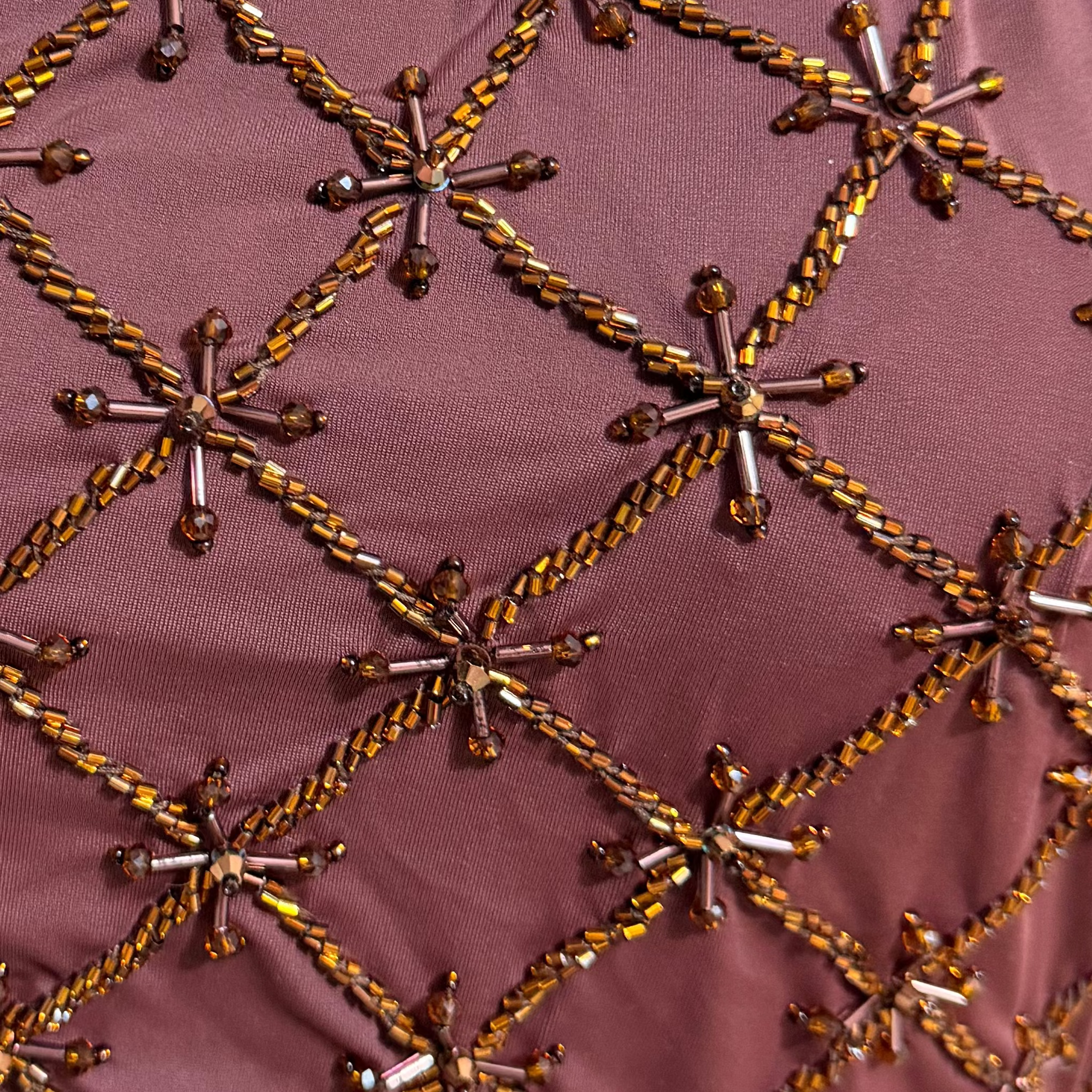 Mocha Starlight – One-Shoulder Embroidered Swimsuit